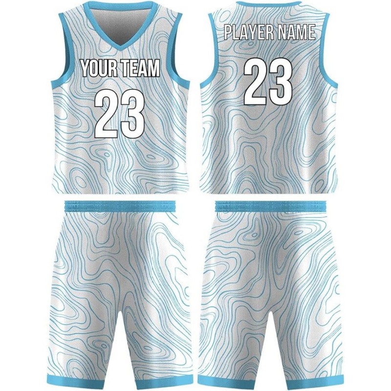 Custom Lines Basketball Jersey Personalized Reversible Set