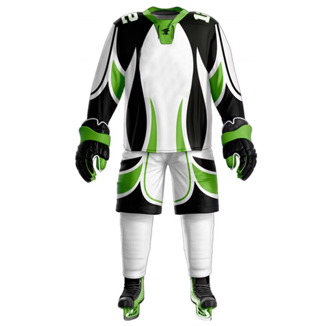 Long Sleeved Polyester Material Comfortable Ice Hockey Uniforms