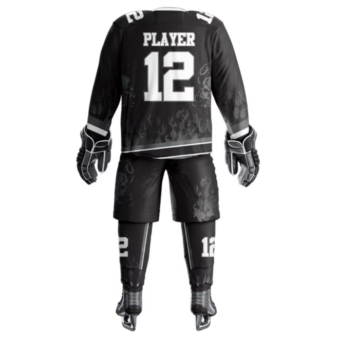 Long Sleeved Polyester Material Comfortable Ice Hockey Uniforms
