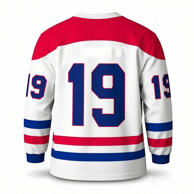 V Neck Long Sleeve Fashion Unisex Hockey Jersey