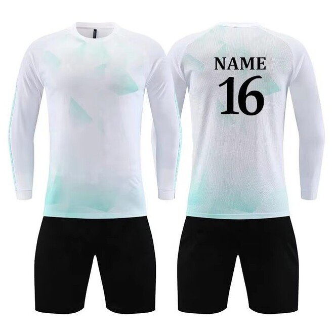 Automated Cutting Heat Transfer Printed Football Jersey Shorts Set