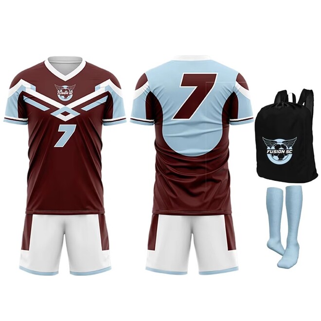 Mens Soccer Jersey Sock Sets with Bag Set
