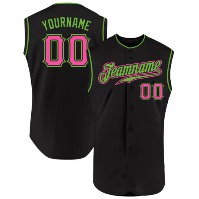 Custom Embroidered Sleeveless Baseball Jersey