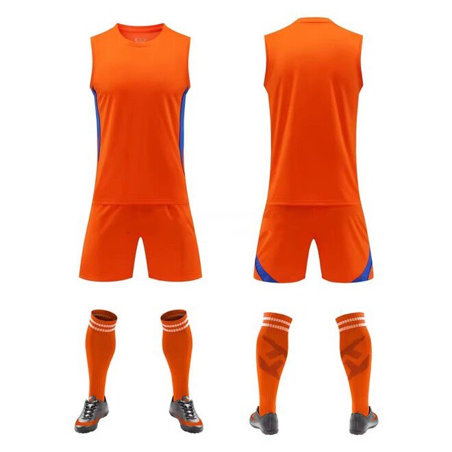 Solid Color Sleeveless Soccer Jersey Set