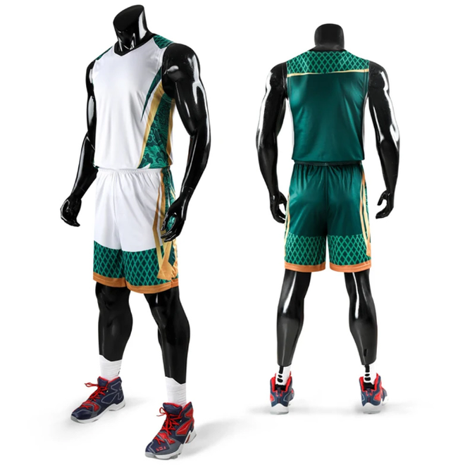 Mens Plus Size Sleeveless Basketball Jersey Set