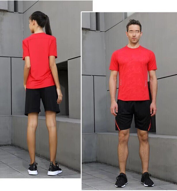 Short Sleeve Quick Dry Men Women and Kid Unisex Soccer Jersey Shorts Family Set