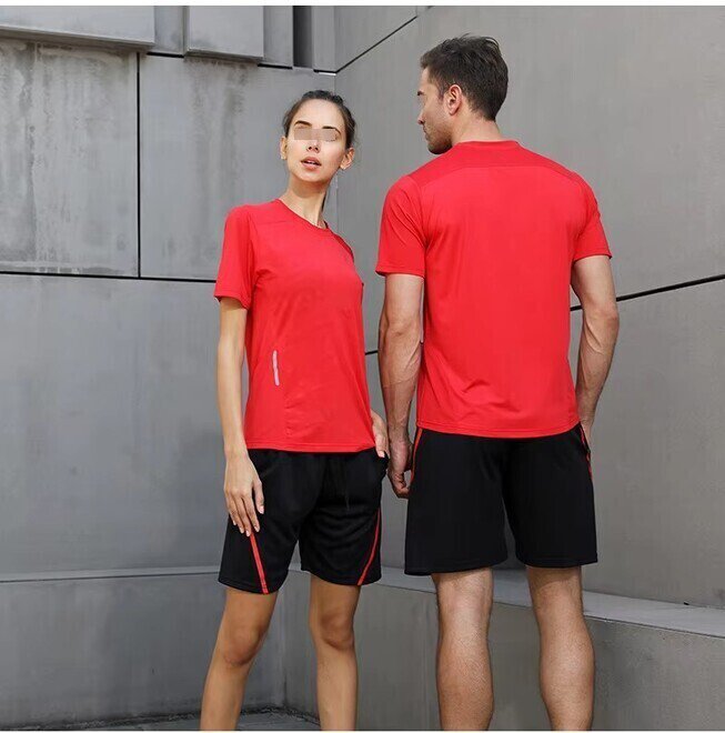 Short Sleeve Quick Dry Men Women and Kid Unisex Soccer Jersey Shorts Family Set