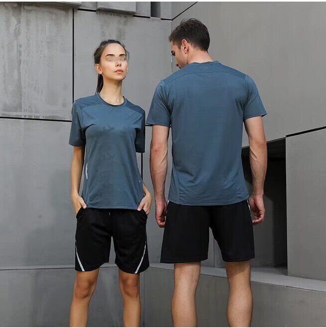 Short Sleeve Quick Dry Men Women and Kid Unisex Soccer Jersey Shorts Family Set