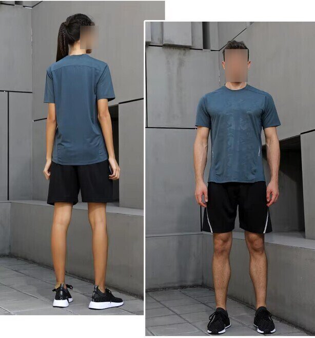 Short Sleeve Quick Dry Men Women and Kid Unisex Soccer Jersey Shorts Family Set