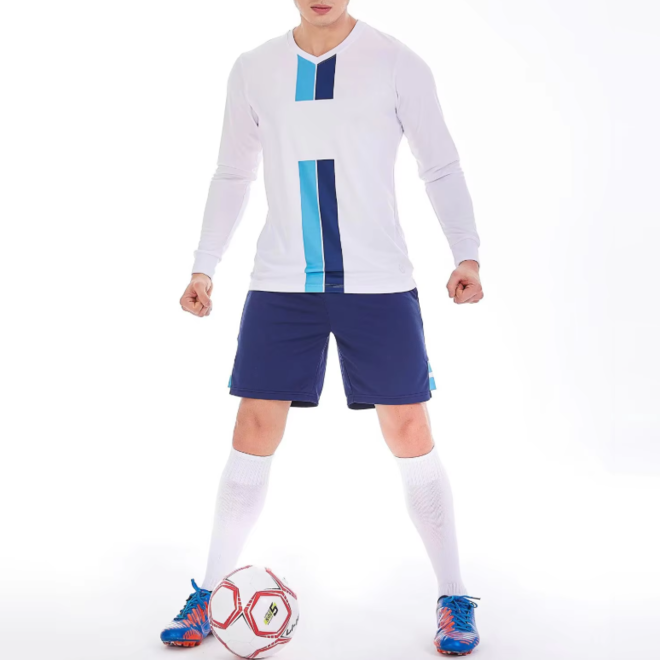 Long Sleeve Football Family Jersey Set for Men and Kid