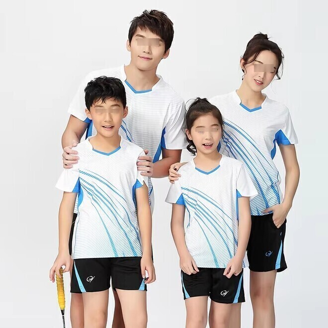 Badminton T Shirt Shorts Family Sets for Men Women and Kids