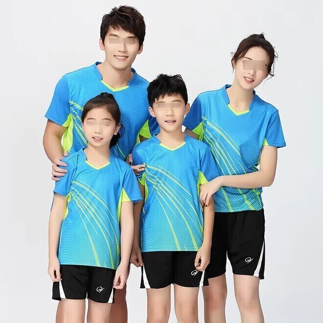 Badminton T Shirt Shorts Family Sets for Men Women and Kids