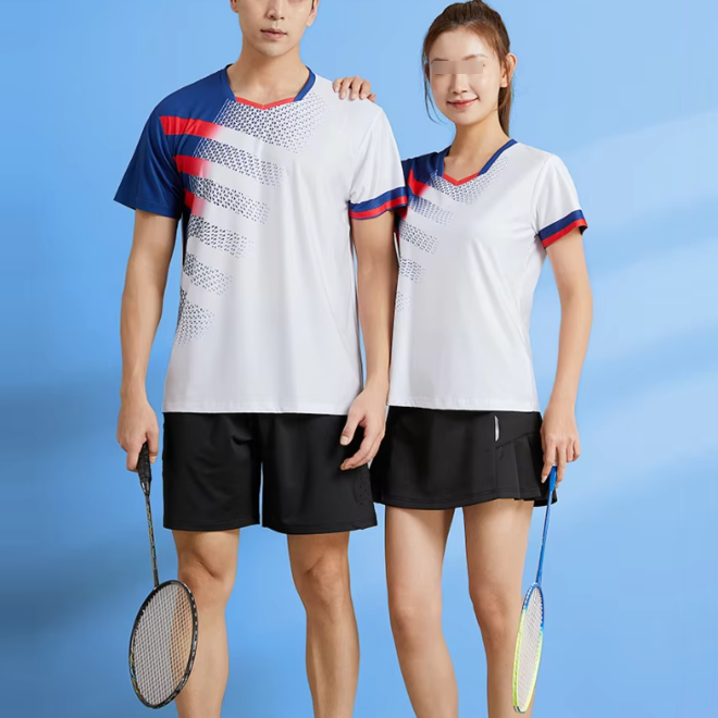 Tennis Suits with T Shirt and Shorts Skirt Couple Sets for Unisex Adult 