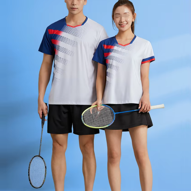 Tennis Suits with T Shirt and Shorts Skirt Couple Sets for Unisex Adult 